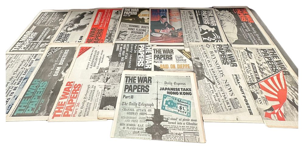 Lot 25: A Collection of The War Papers Weekly Partwork Magazines