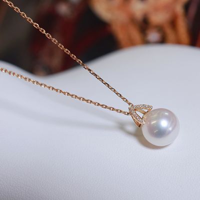 18k gold classic pendant 11-10mm pearl Freight: 1.International Freight: Foreign shipping