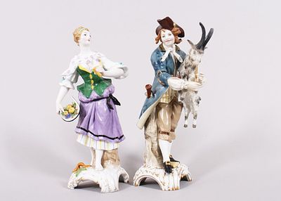 "Shepherdess with Fruit" and "Shepherd with a Polish Goat" as allegorical figures of Earth and 