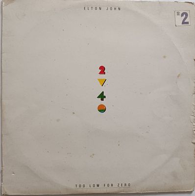 תקליט "TOO LOW FOR ZERO". ELTON JOHN