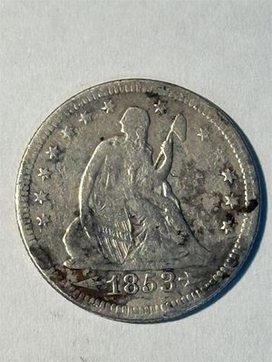 1853 Seated Liberty Quarter