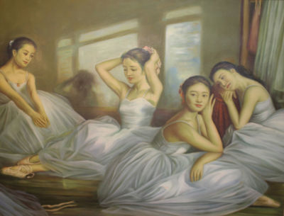 לא ידוע - דמויות. שמן על בד ממוסגר 106x82