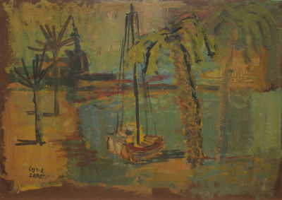גרשון רנרט - נוף. שמן על קרטון 48x34