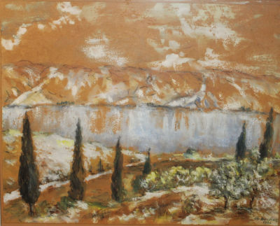 לא ידוע - נוף. גואש על קרטון 28x24