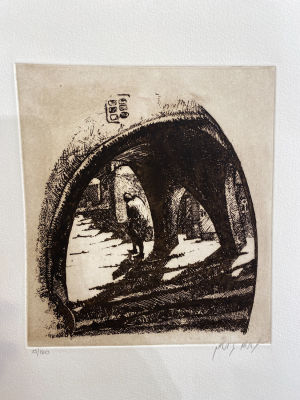 Nahum Gutman - Nahum Gutman , etching , 35x38 cm , handsigned by pencil , unframed 
from the 20's 
rare