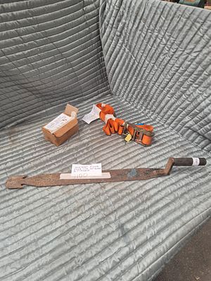 A Collection of Trade and Industrial Tools Including a Slater's Riving Knife and Heavy-Duty 