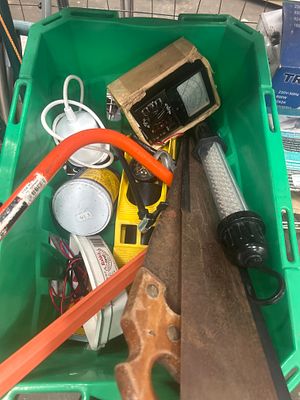 An Assortment of Tools and Household Items including a Sanwa Model SP-6 Analog Multimeter. An 