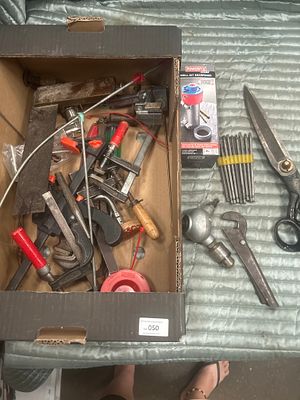 An Assortment of Vintage and Modern Workshop Hand Tools and Equipment. This lot comprises a 