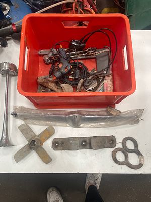 An Assortment of Marine and Automotive Hardware, Workshop Tools, and Electronics. This lot 