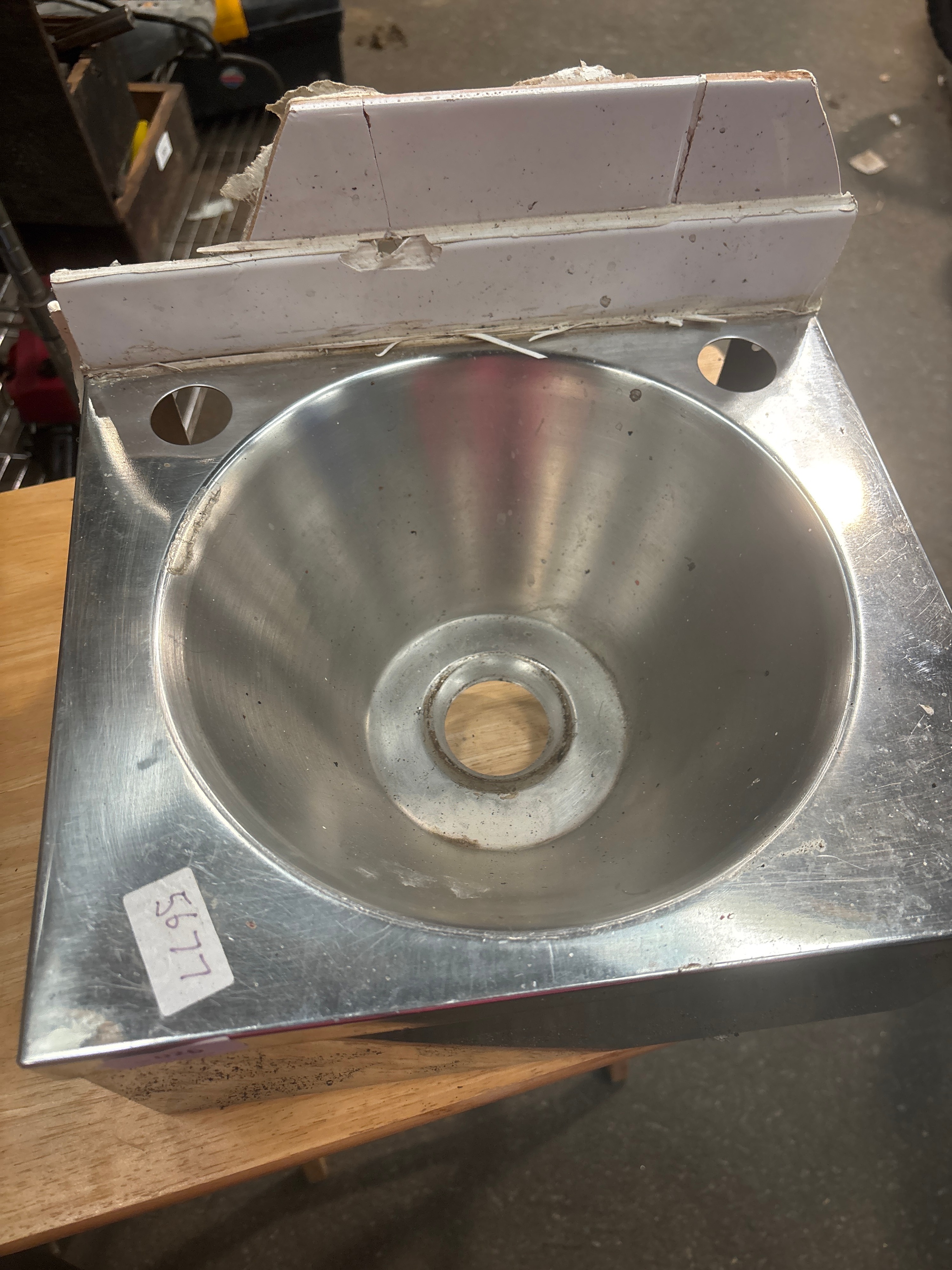 A Vintage Stainless Steel Hand Wash Basin