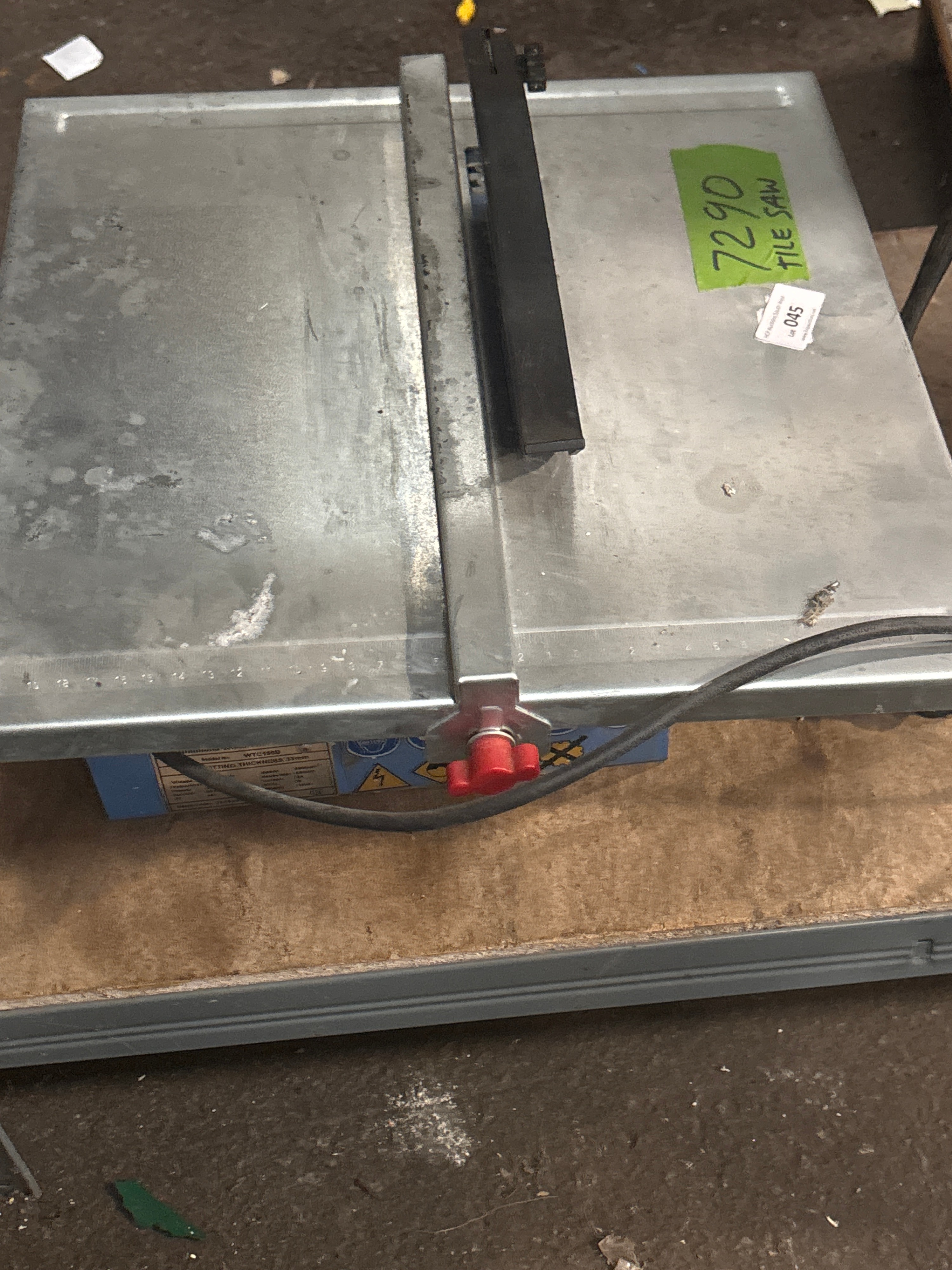 A Vintage WTC180B Steel Diamond Wheel Tile Cutter