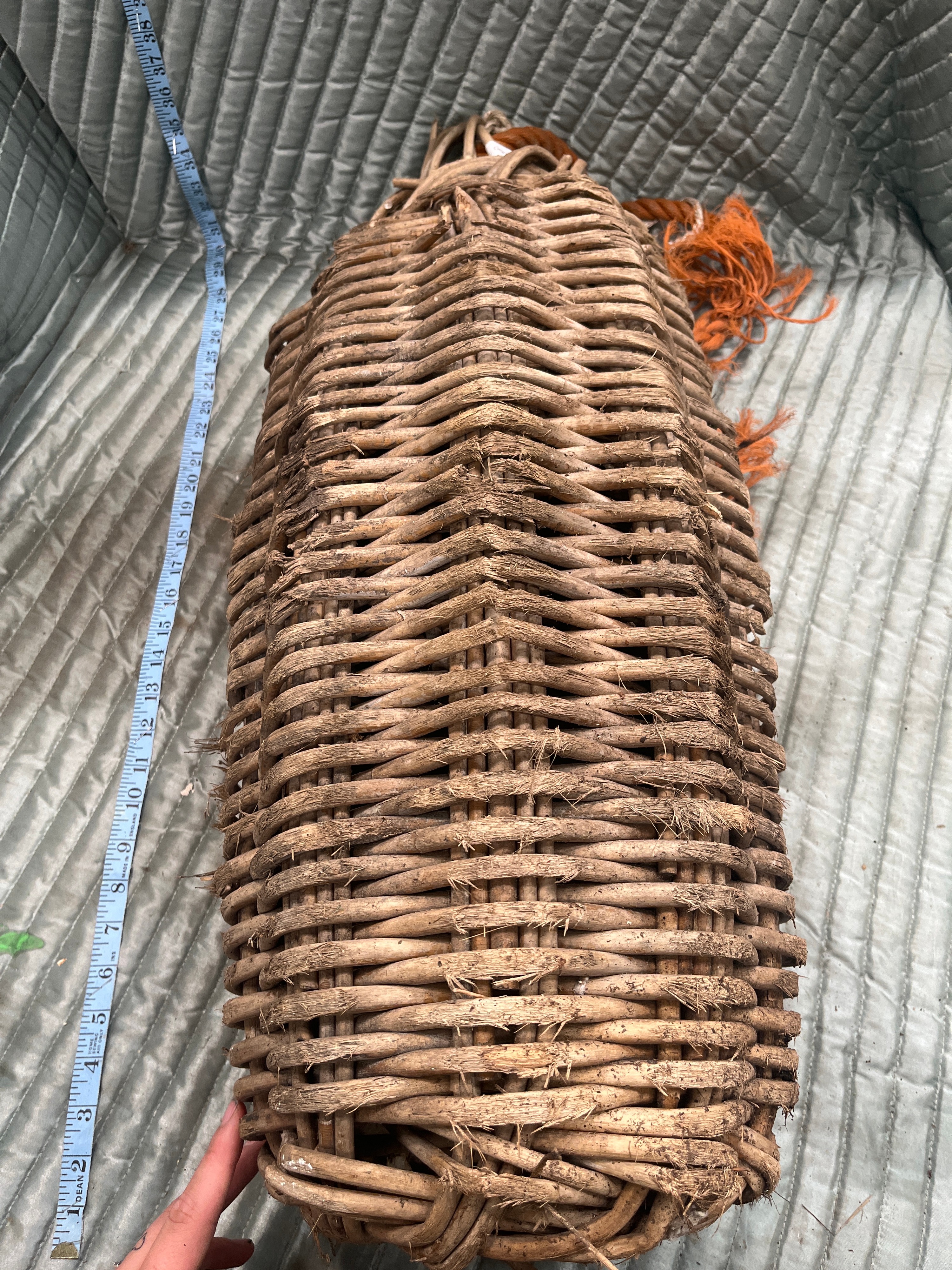 Tapered Rope End Lot 3 – A Large Wicker Eel Trap - HCP Auctions