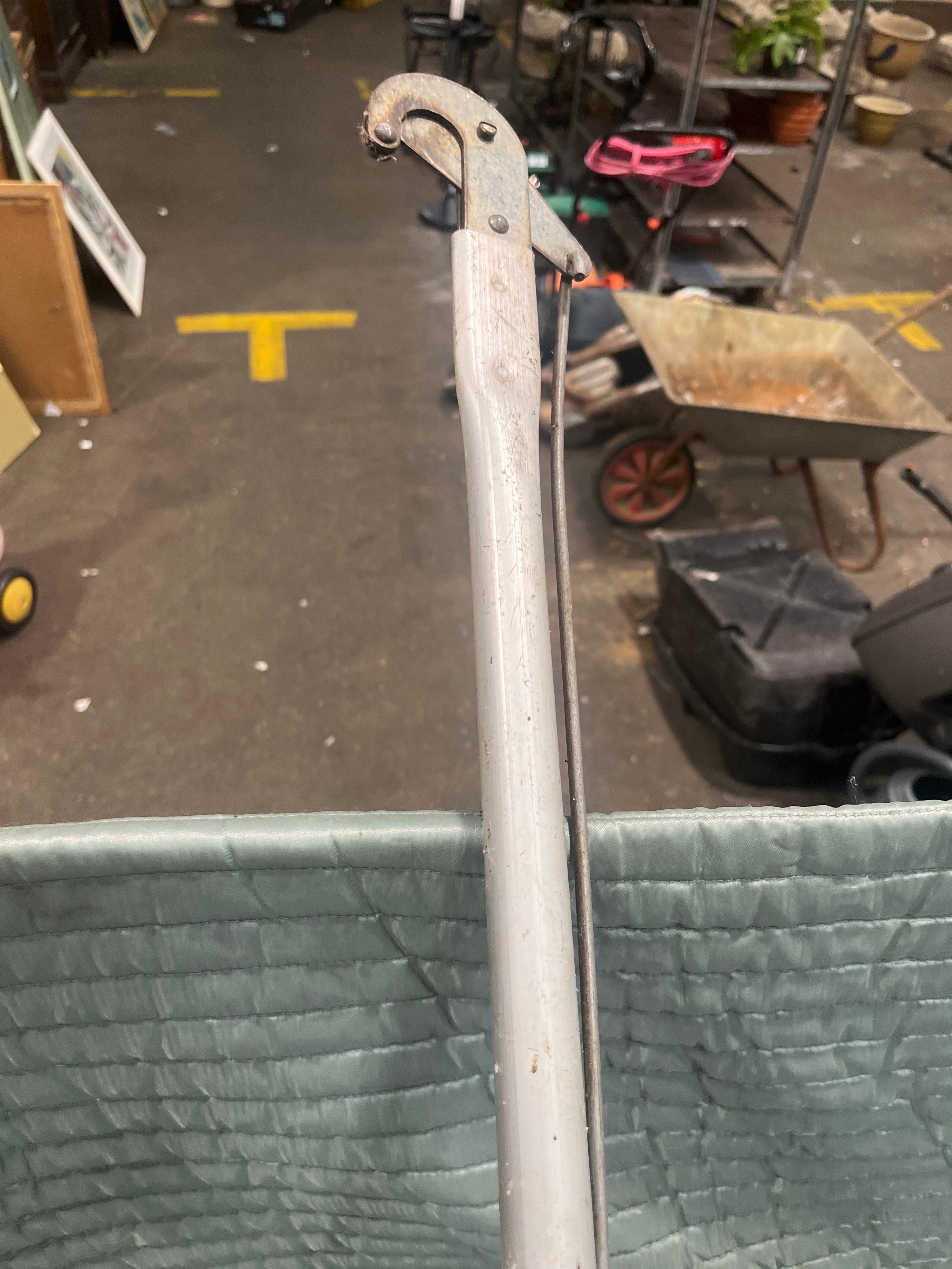 An Aluminum and Steel Long-Reach Fruit Picker / Pruner