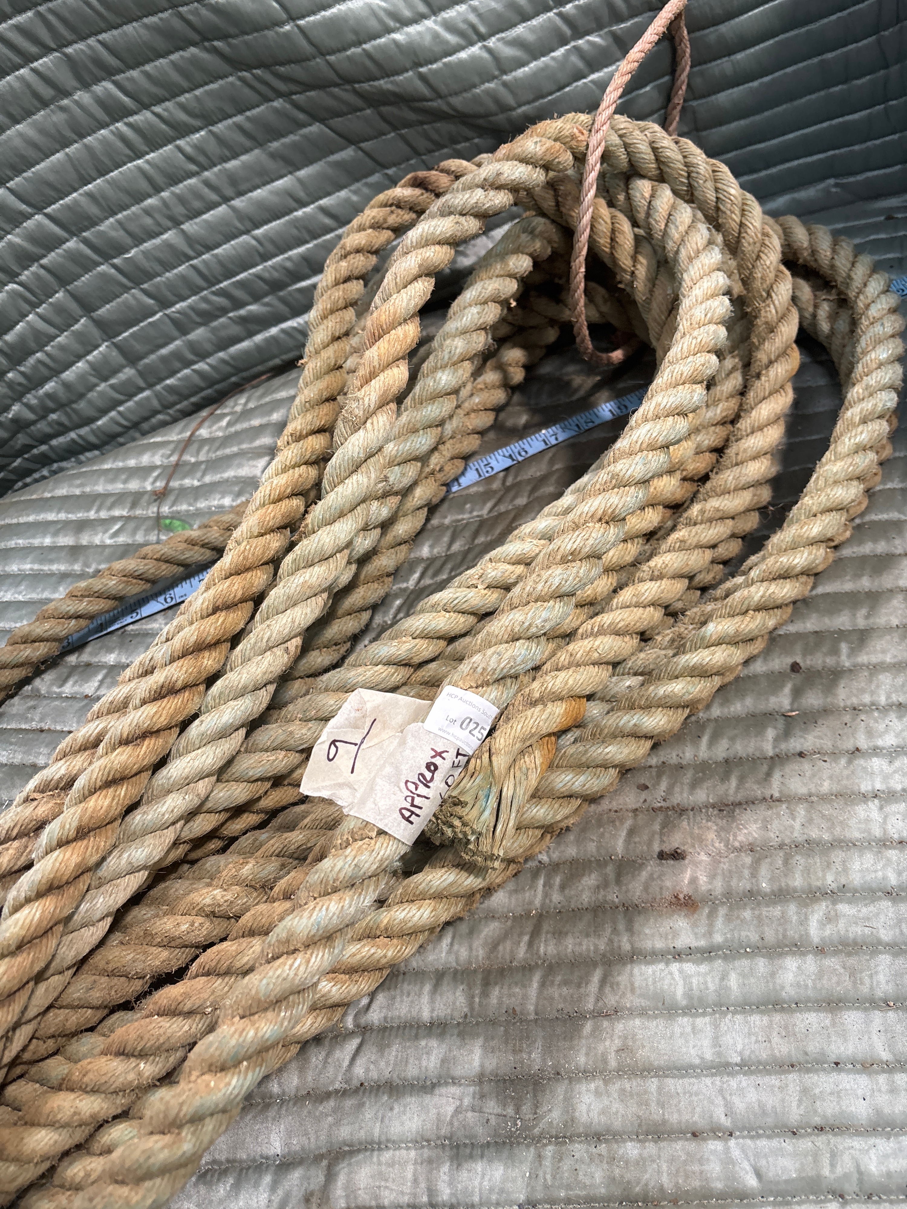 A Coil of Heavy Duty Synthetic Twisted Rope