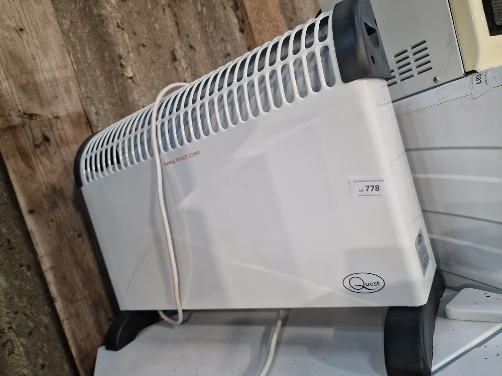 Lot 778: Quest White Metal and Plastic Portable Convector Heater