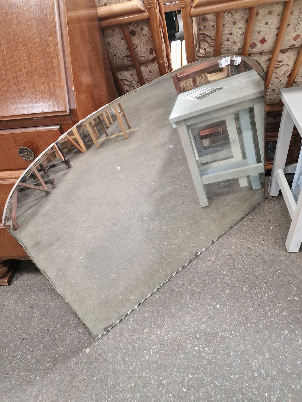 Lot 896: Mid-20th Century Bevelled Glass Wall Mirror