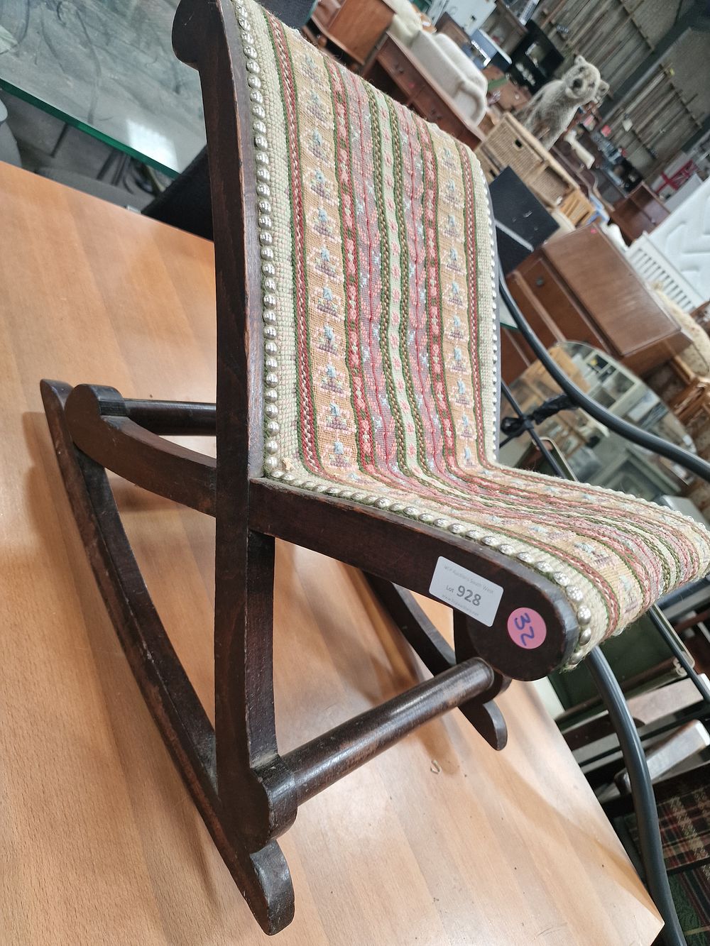 Lot 929: A Victorian Rocking Gout Stool