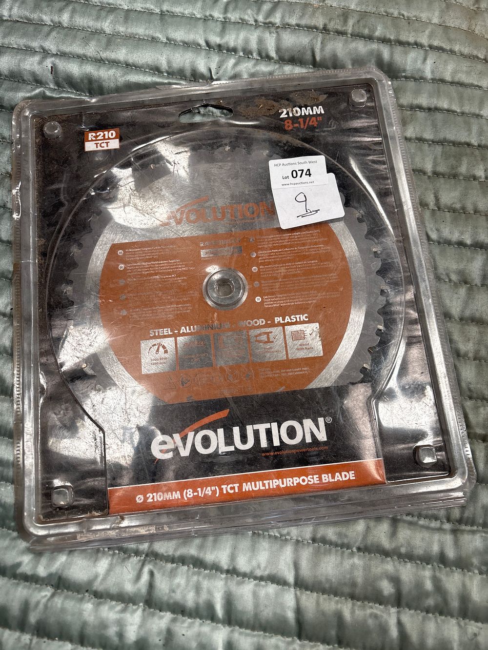 Lot 74: Evolution R210 TCT Multipurpose Saw Blade