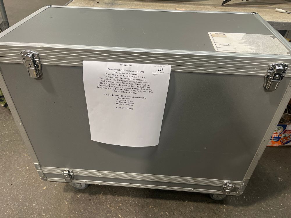 Lot 475: A Large Collection of Approximately 600 Vinyl Records in a Beyer Dynamic Flight Case