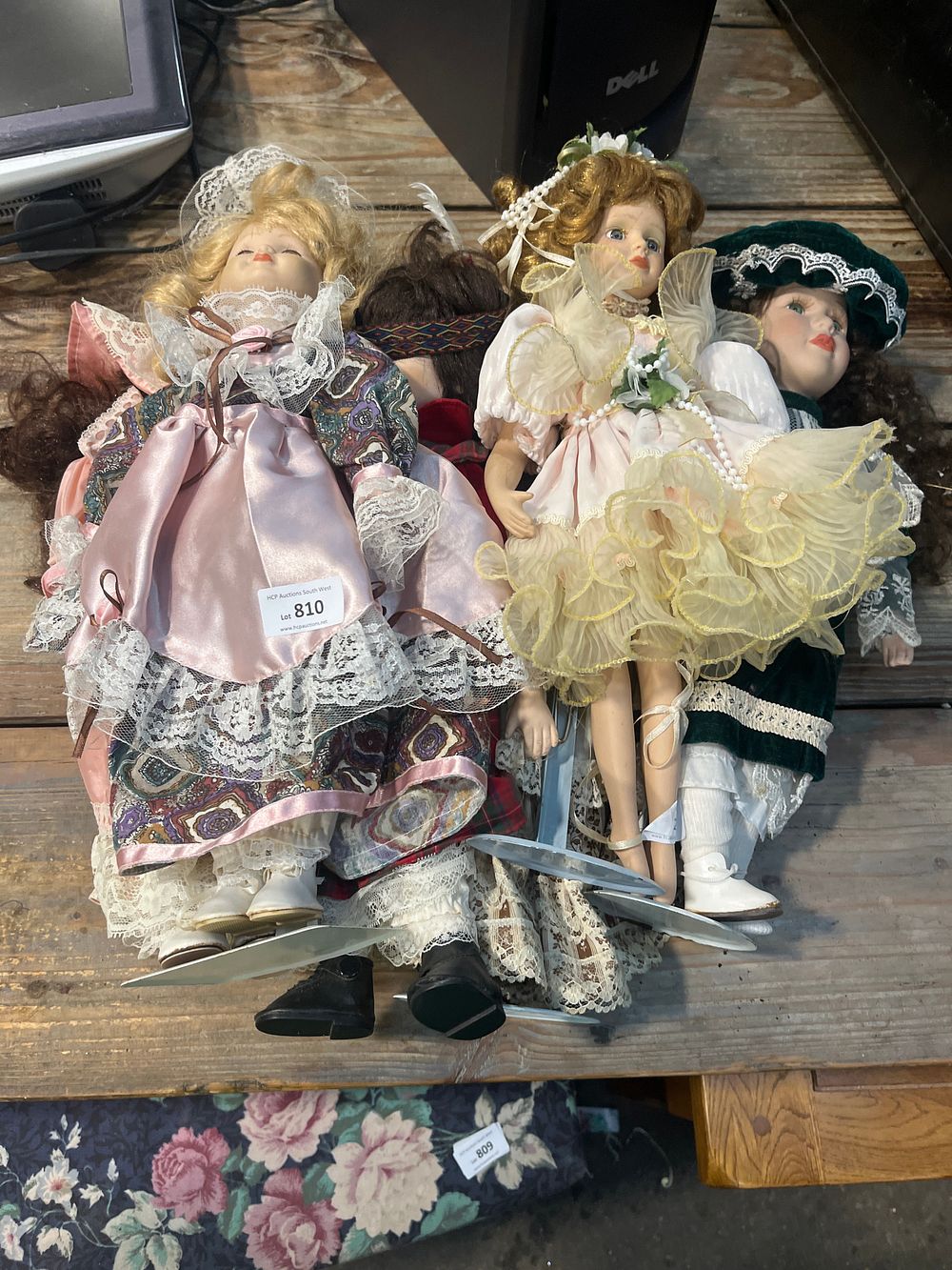 Lot 810: A Collection of Bisque Porcelain Collector Dolls