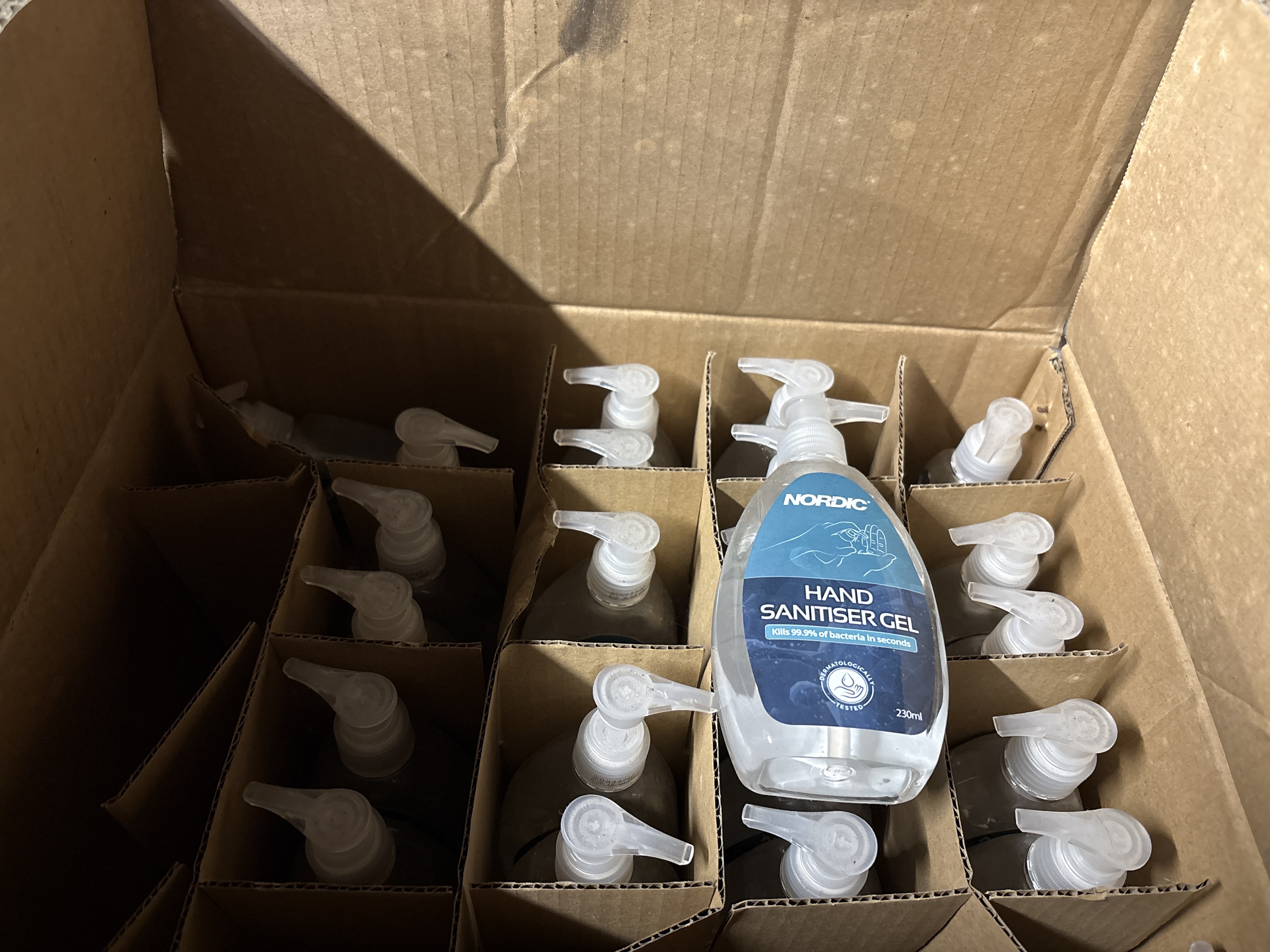 An Assortment of Nordic Hand Sanitizer Gel 230ml Bottles