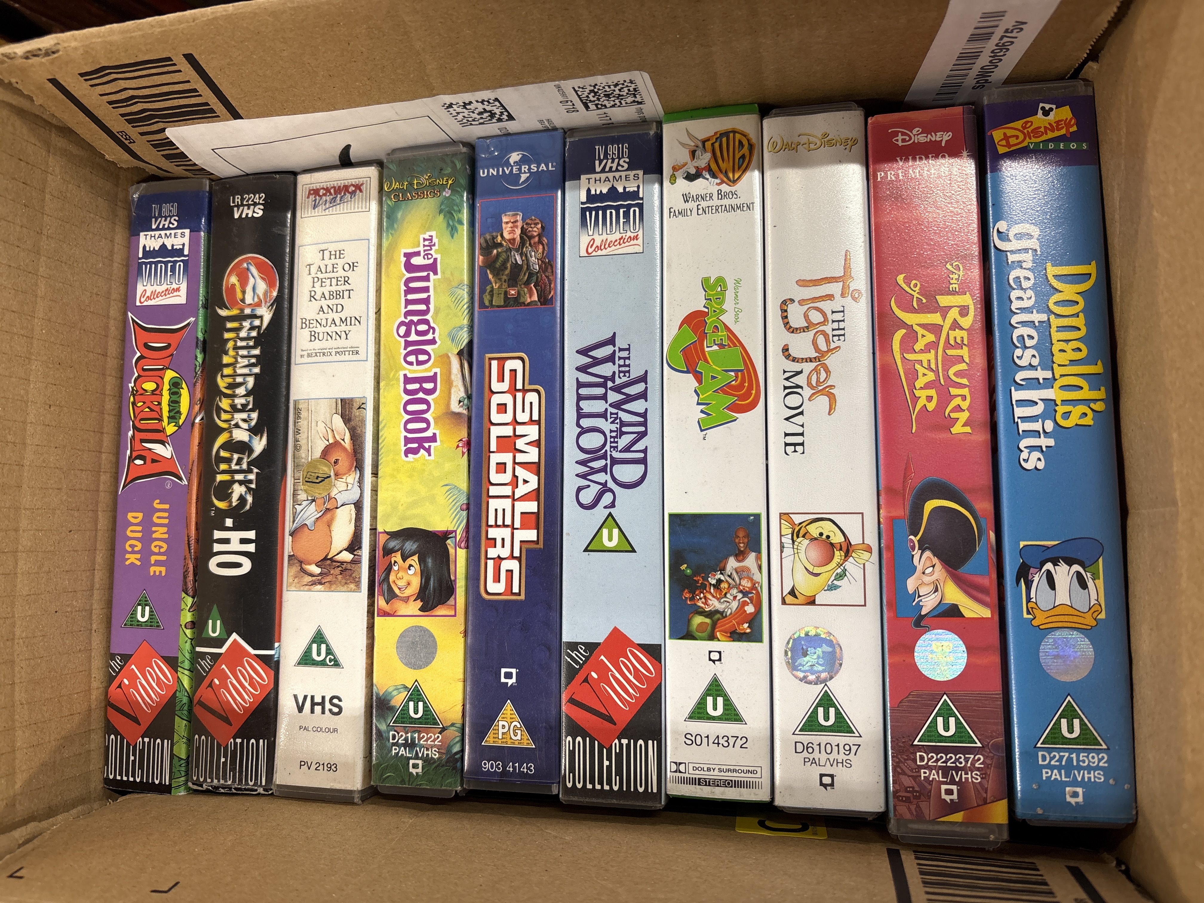 A Collection of 10 Vintage Animated and Childrens Films on PAL VHS Cassette Tapes