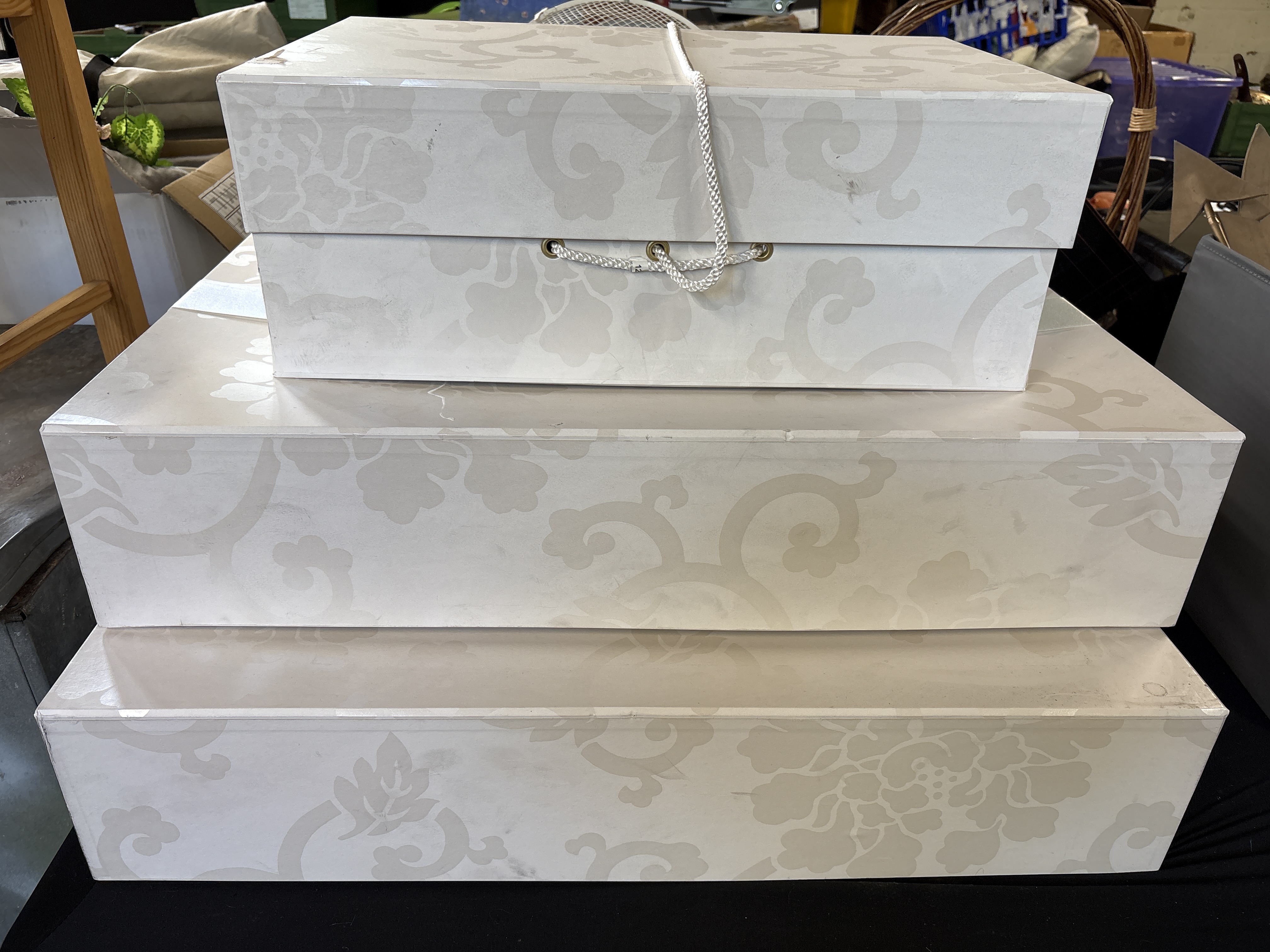 A Trio of Large Wedding Dress Storage Boxes
