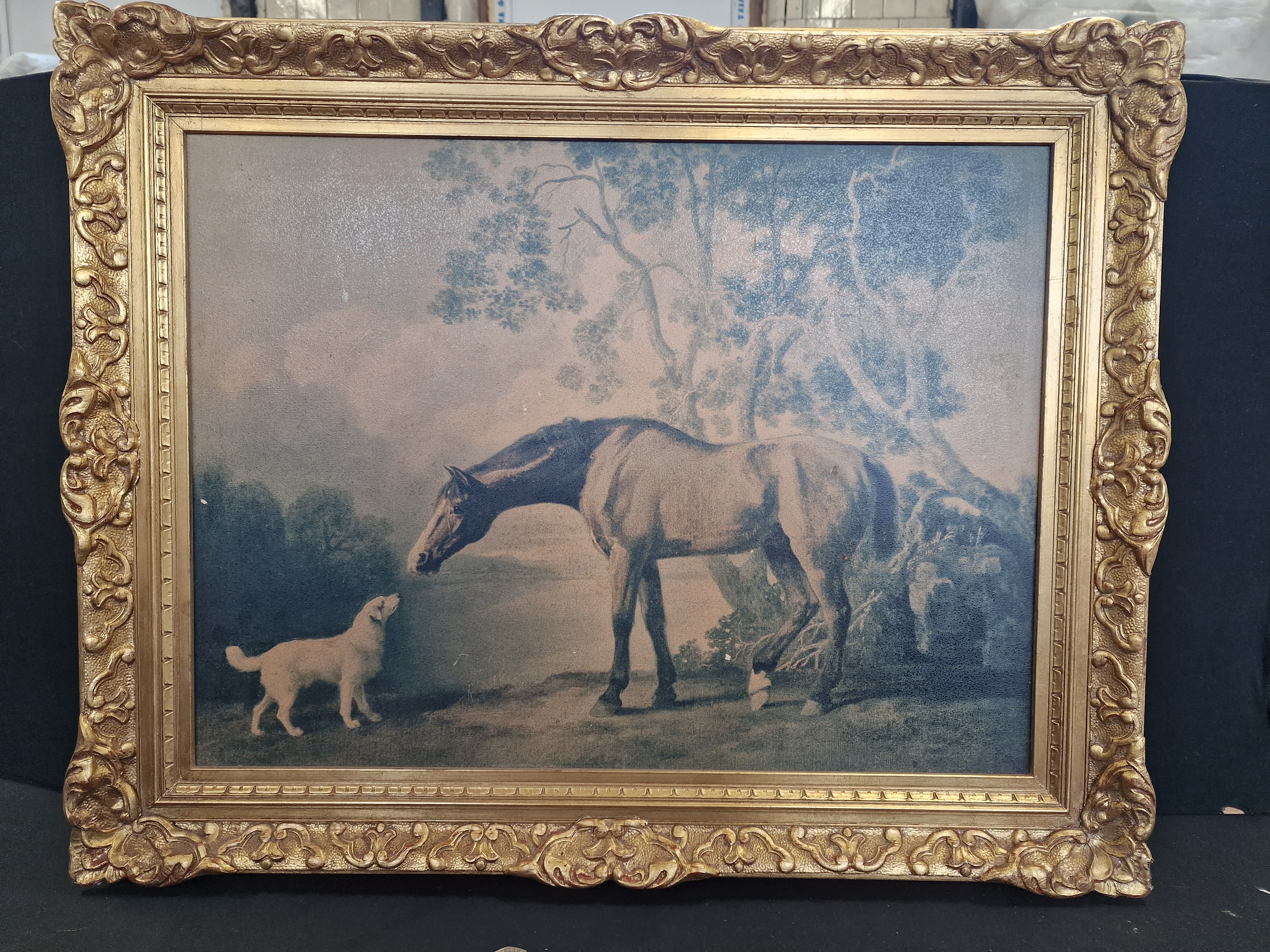 George Stubbs 'Bay Horse and White Dog'