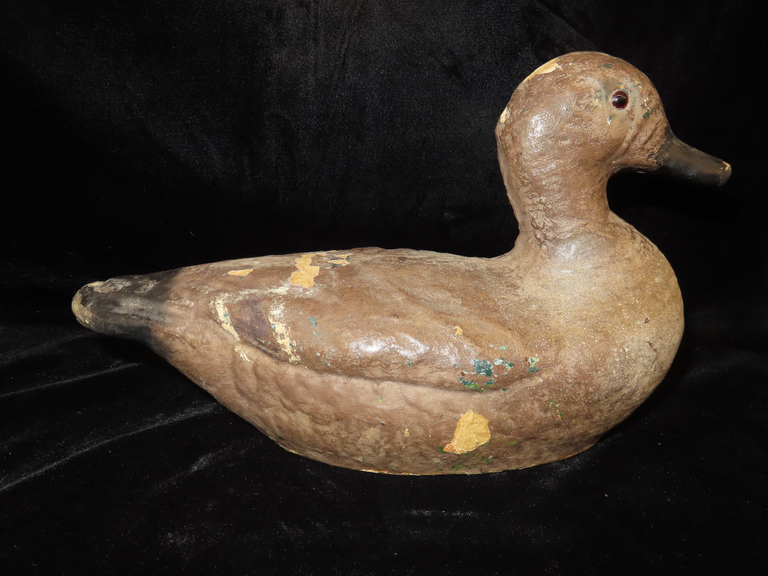Lot 411 Victor Brand Paper Mache` Wood Duck Decoy, Ex Briscoe