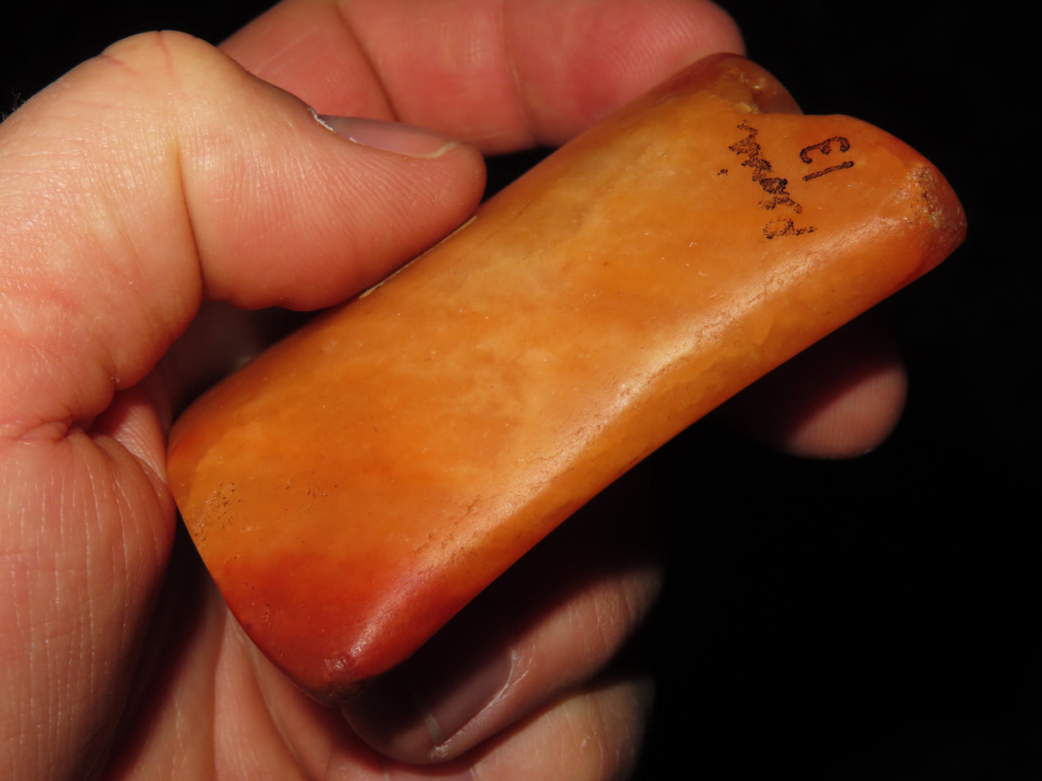 Lot 151 PHENOMENAL FERRINGENOUS QUARTZ HOURGLASS BANNERSTONE, FOUND