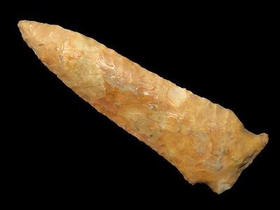 4 1/4" Creek Stained Etley, Jersey Co. Illinois EX Randall May