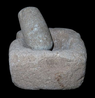 5 3/4" x 5 3/4" Pedestal and Mortar, Arizona, EX Randall May