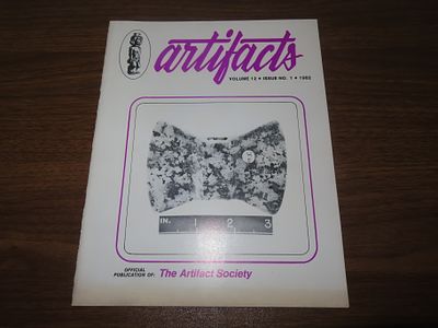 "Artifacts" Official Publication of: The Artifact Society Volume 12 Issue No.1, 1982