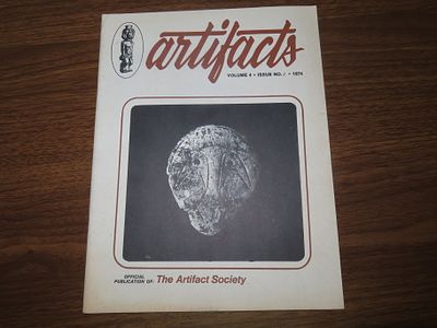 "Artifacts" Official Publication of: The Artifact Society Volume 4 Issue No.2, 1974