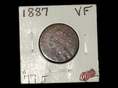 1887 Indian Head Penny.Auctioning as Authentic & Unaltered
