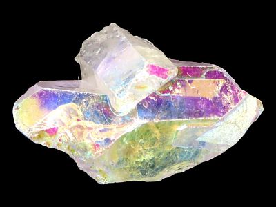 Angel Aura Quartz cluster, 2".Auctioning as Authentic & Unaltered
