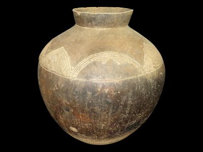 Huge Pottery Vessel, African, 16" Tall by 14" Diameter.