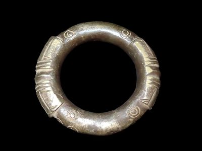 19th Century African Bracelet Currency, Nigerian Niger Baoule" Dogon Cuff