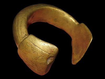 19th Century African Bracelet Currency, Nigerian Niger Baoule" Dogon Cuff