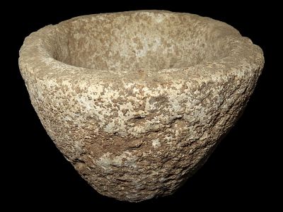 5 1/2" Limestone Bowl, California, Chamush