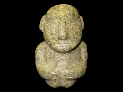 4 1/2" Pre-Columbian Nephrite Jade Figure