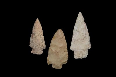 Lot of 3 Arrowheads, found by Adam Sisler & Family in Keokuk Co., Iowa