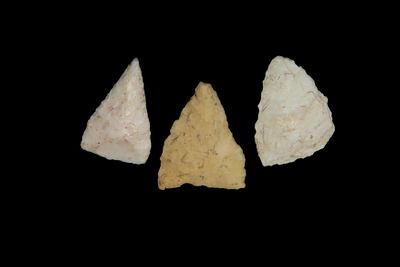 Group of 3 Triangluar Pts, found by Adam Sisler & Family in Keokuk Co., Iowa