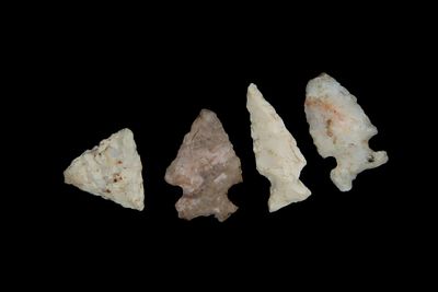 Lot of 4 Bird Pts., found by Adam Sisler & Family in Keokuk Co., Iowa