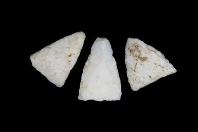 Group of 3 Triangluar Pts, found by Adam Sisler & Family in Keokuk Co., Iowa