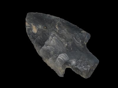 3 1/4" Adena Robbins, Miami Co., OH, Coshocton Flint, EX Jim Lee Collection, Reviewed and 