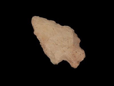 2 3/16" Stemmed Point Found by Geoff Sandt in St. Louis Co. Missouri, Known as the Rockhunter 