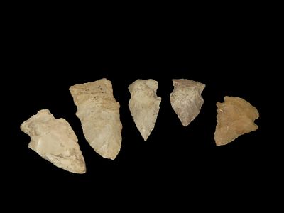 Grouping of 5 Arrowheads