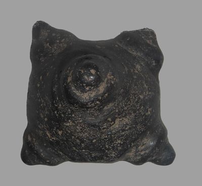 2 1/8" x 2" Pre Columbian Hematite 6-Pointed War Club Belize