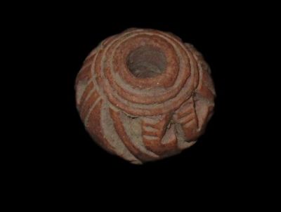 Effigy Bead Of A Rabbit Pre Columbian Bead Nicely Engraved Machalilla Culture 1500-BCE Found 
